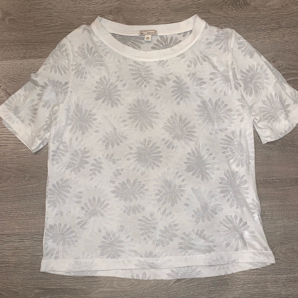 Sheer floral tee